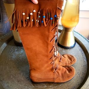 Sketchers knee high moccasins